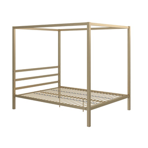 DHP Modern Metal Canopy Bed - Gold - Queen