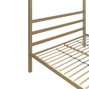 DHP Modern Metal Canopy Bed - Gold - Queen