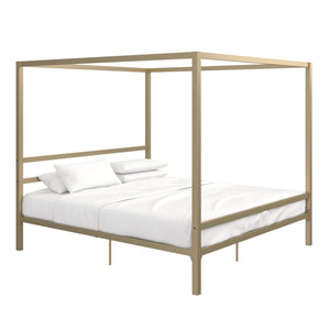 DHP Modern Metal Canopy Bed - Gold - King