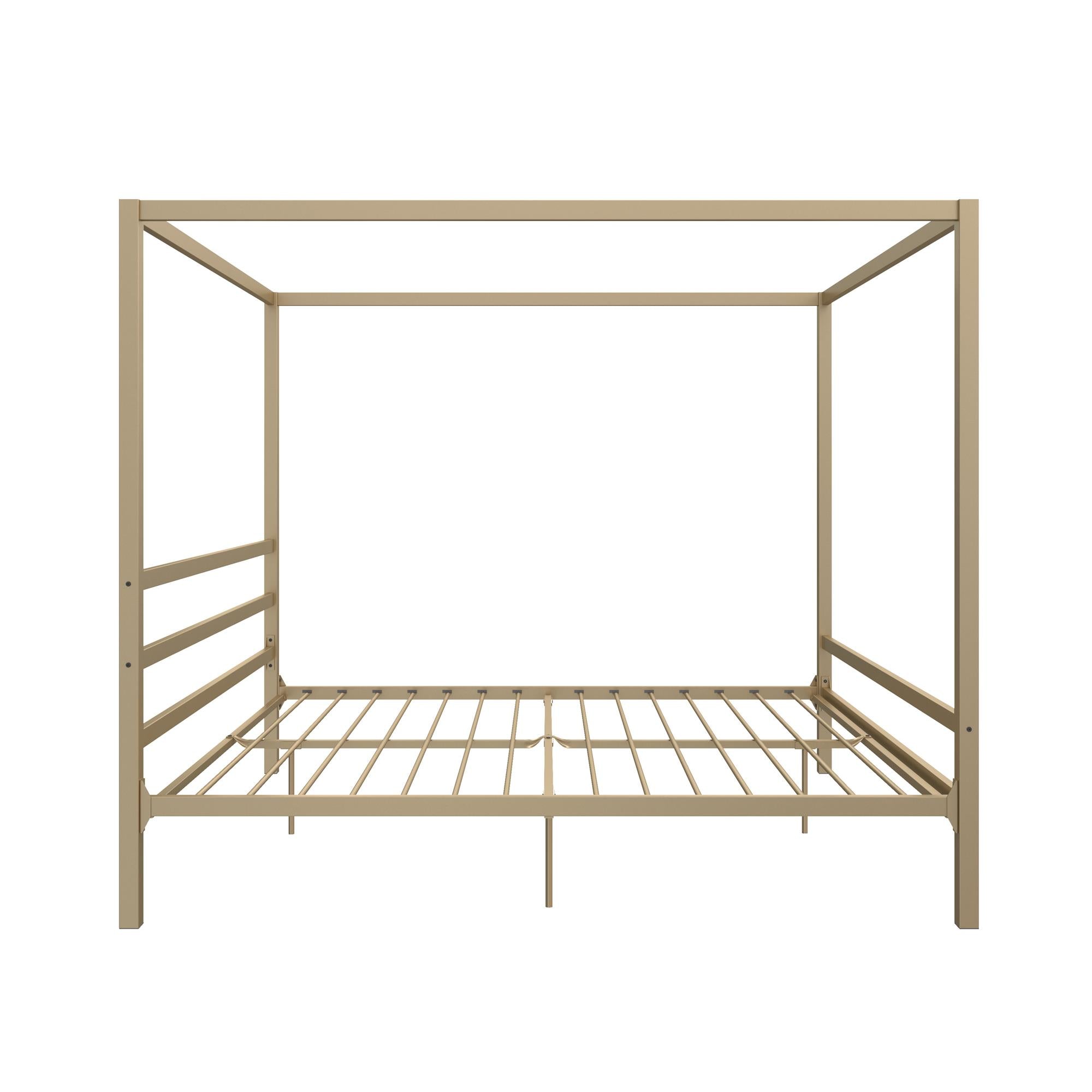 DHP Modern Metal Canopy Bed - Gold - King