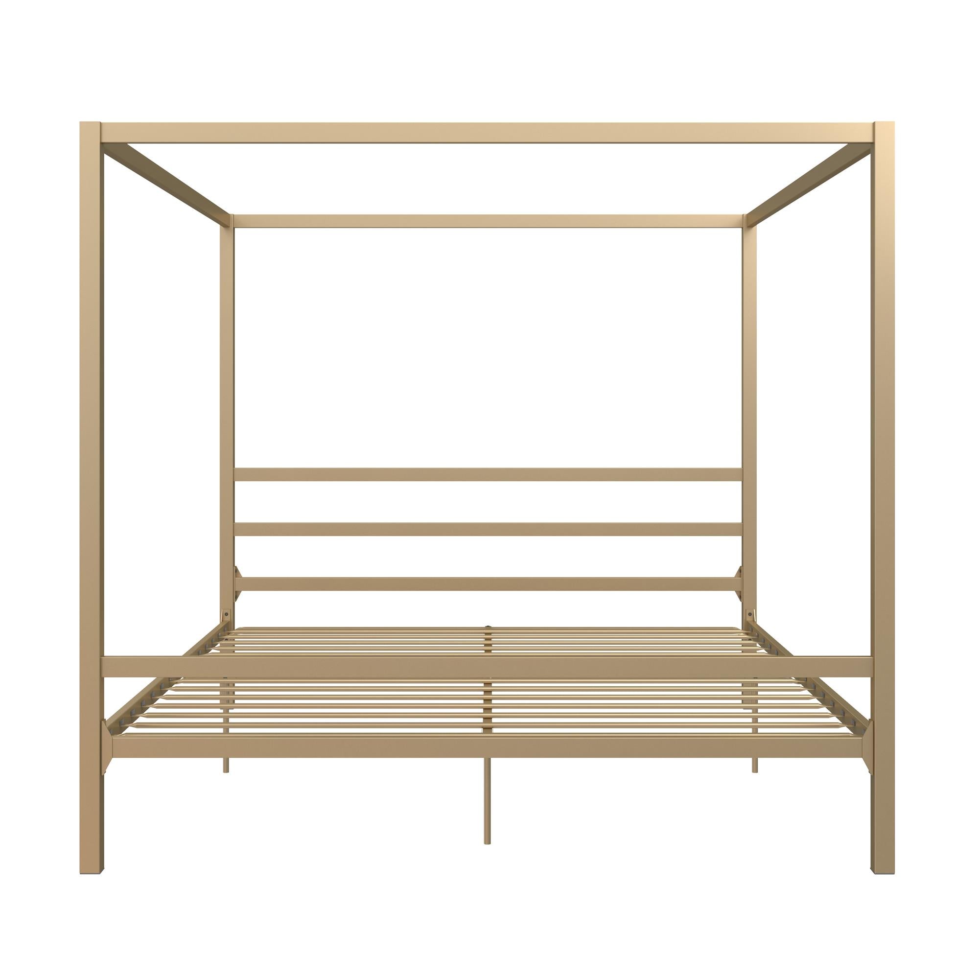 DHP Modern Metal Canopy Bed - Gold - King