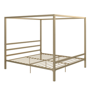 DHP Modern Metal Canopy Bed - Gold - King