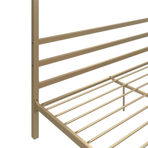 DHP Modern Metal Canopy Bed - Gold - King