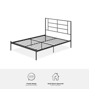 RealRooms Praxis Metal Bed - Black - Full