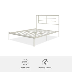 RealRooms Praxis Metal Bed - White - Full