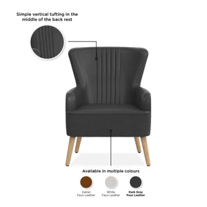 DHP Wynn Accent Chair - Dark Gray