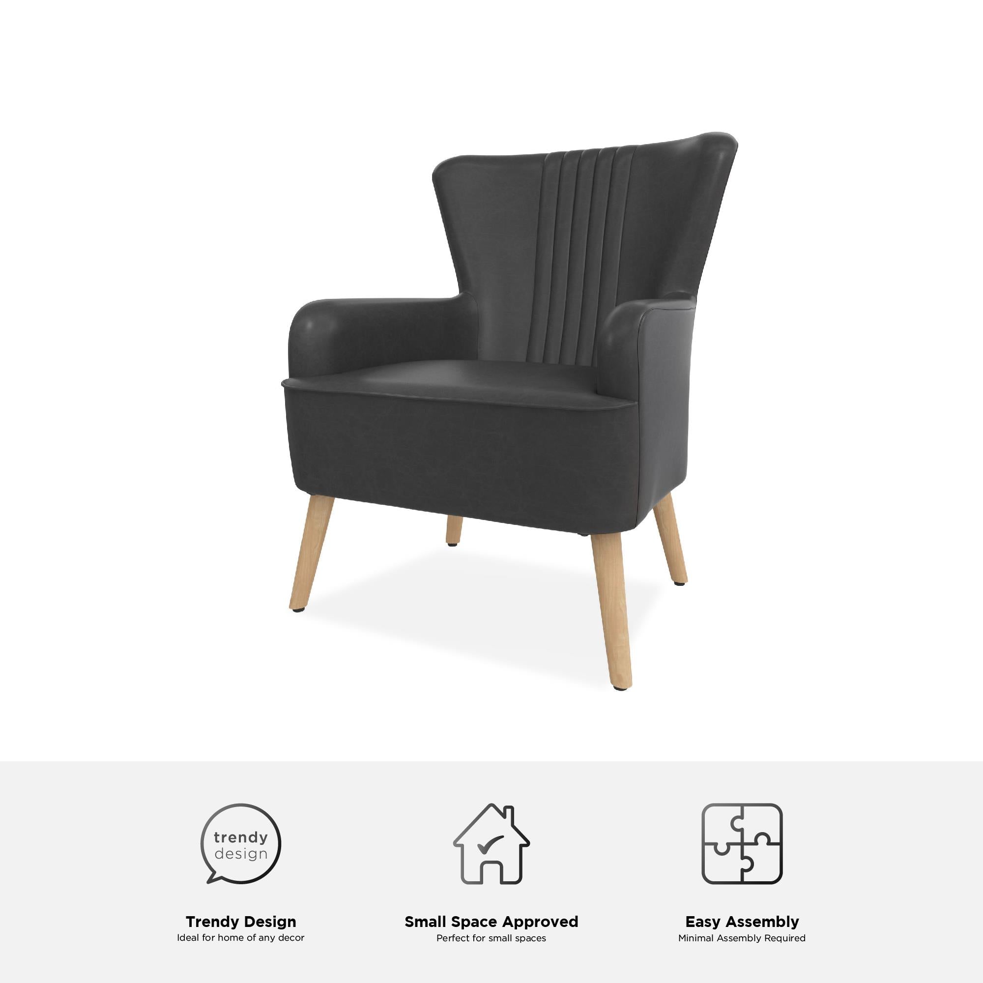 DHP Wynn Accent Chair - Dark Gray