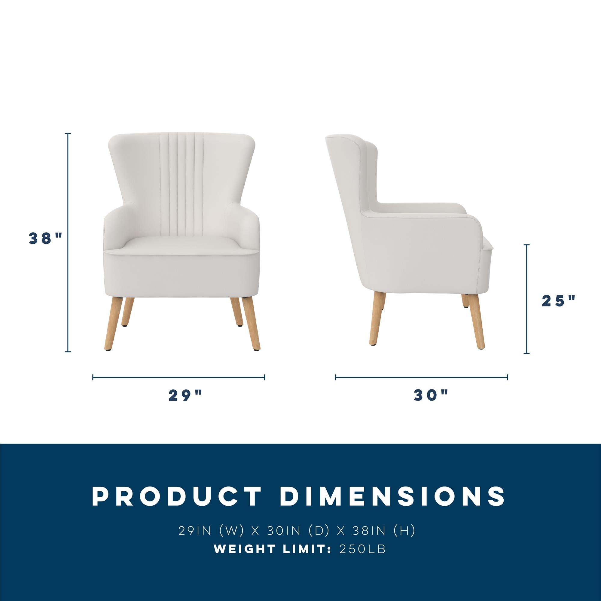 Novogratz William Accent Chair - White