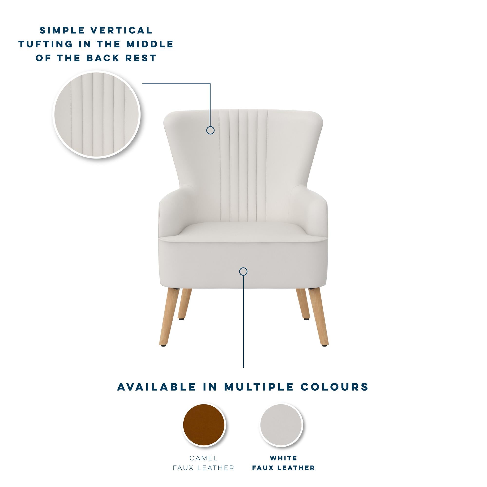 Novogratz William Accent Chair - White