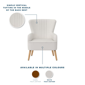 Novogratz William Accent Chair - White