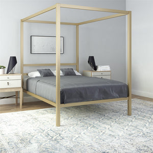 DHP Modern Metal Canopy Bed - Gold - Full
