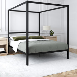 DHP Modern Metal Canopy Bed - Black - Queen