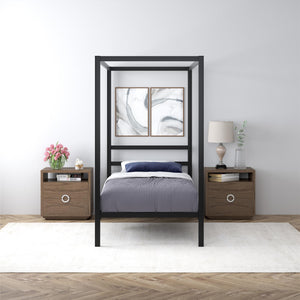 DHP Modern Metal Canopy Bed - Black - Twin