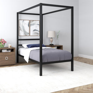 DHP Modern Metal Canopy Bed - Black - Twin