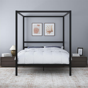 DHP Modern Metal Canopy Bed - Black - Queen