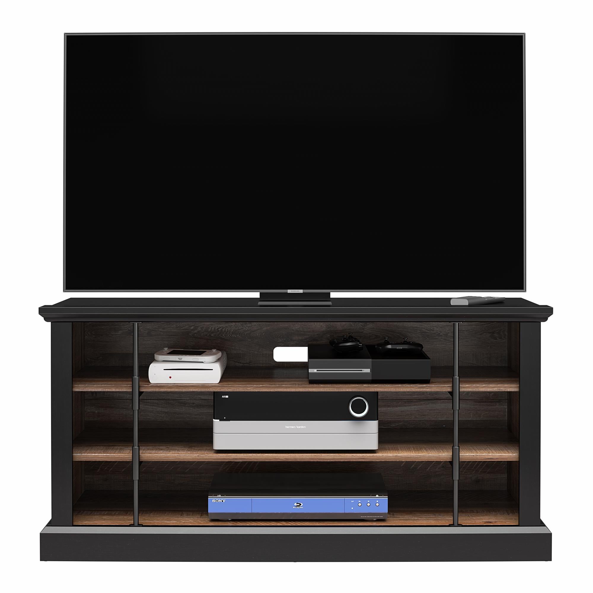 Ameriwood Home Hoffman Rustic Two-Toned TV Stand for TVs up to 50" - Black