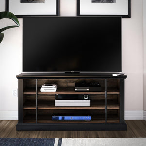 Ameriwood Home Hoffman Rustic Two-Toned TV Stand for TVs up to 50" - Black