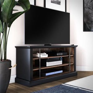 Ameriwood Home Hoffman Rustic Two-Toned TV Stand for TVs up to 50" - Black