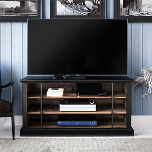 Ameriwood Home Hoffman Rustic Two-Toned TV Stand for TVs up to 50" - Black