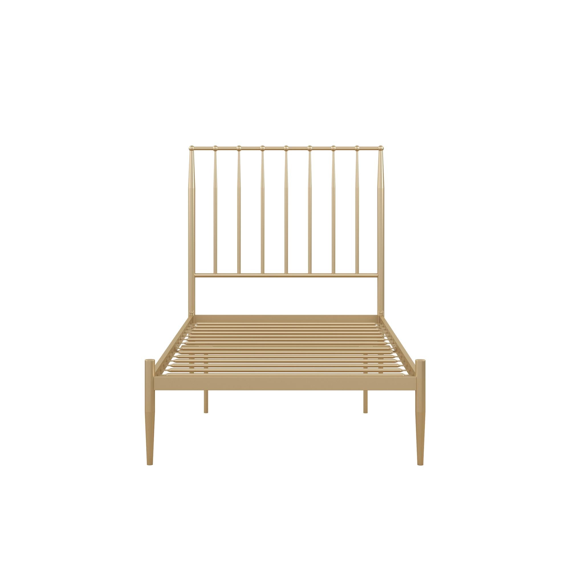 DHP Giulia Modern Metal Bed Frame - Gold - Twin