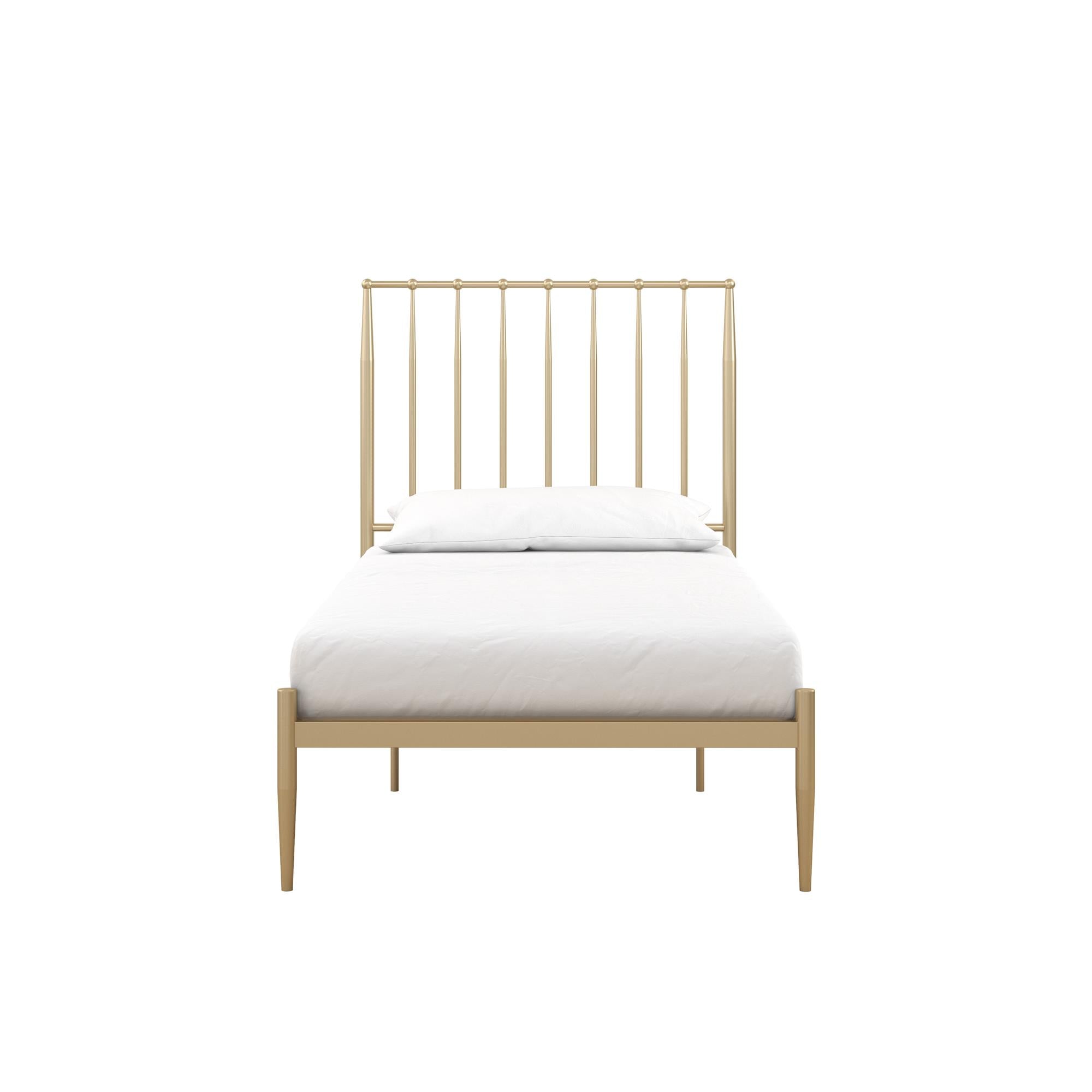 DHP Giulia Modern Metal Bed Frame - Gold - Twin