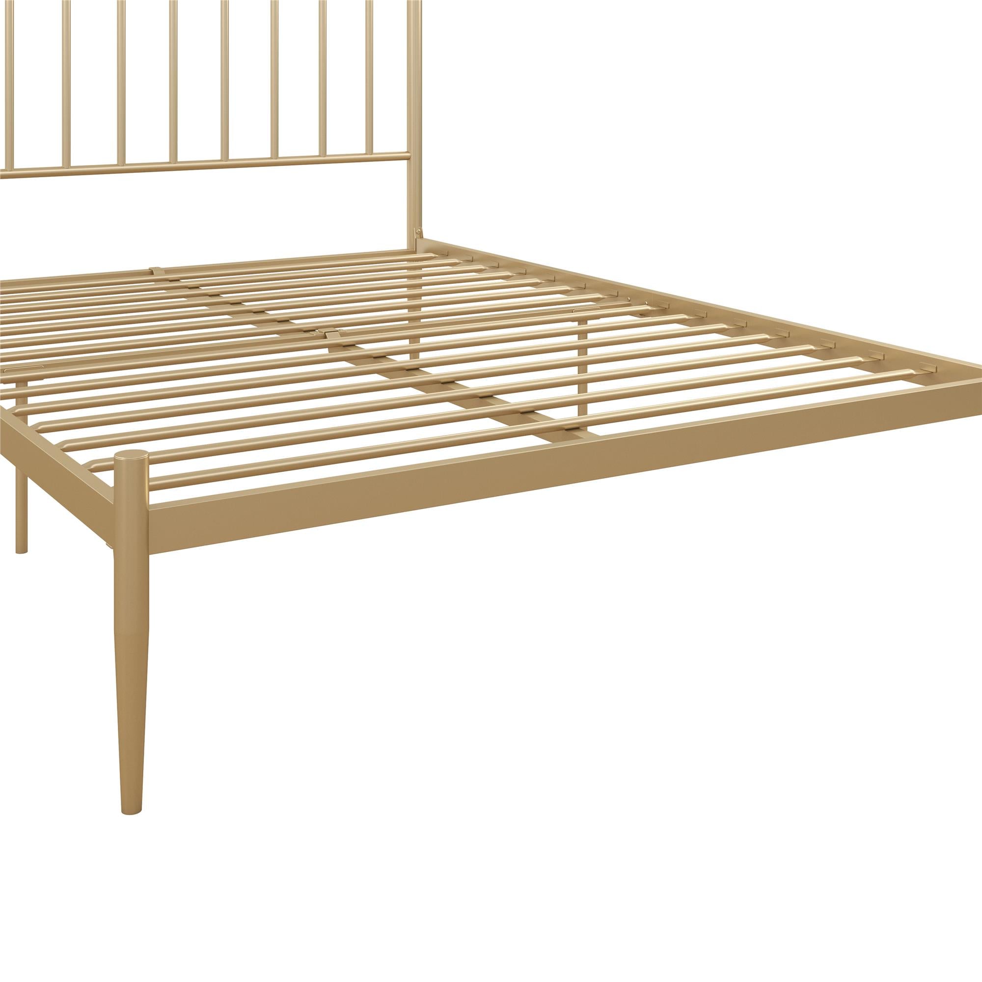 DHP Giulia Modern Metal Bed Frame - Gold - Queen