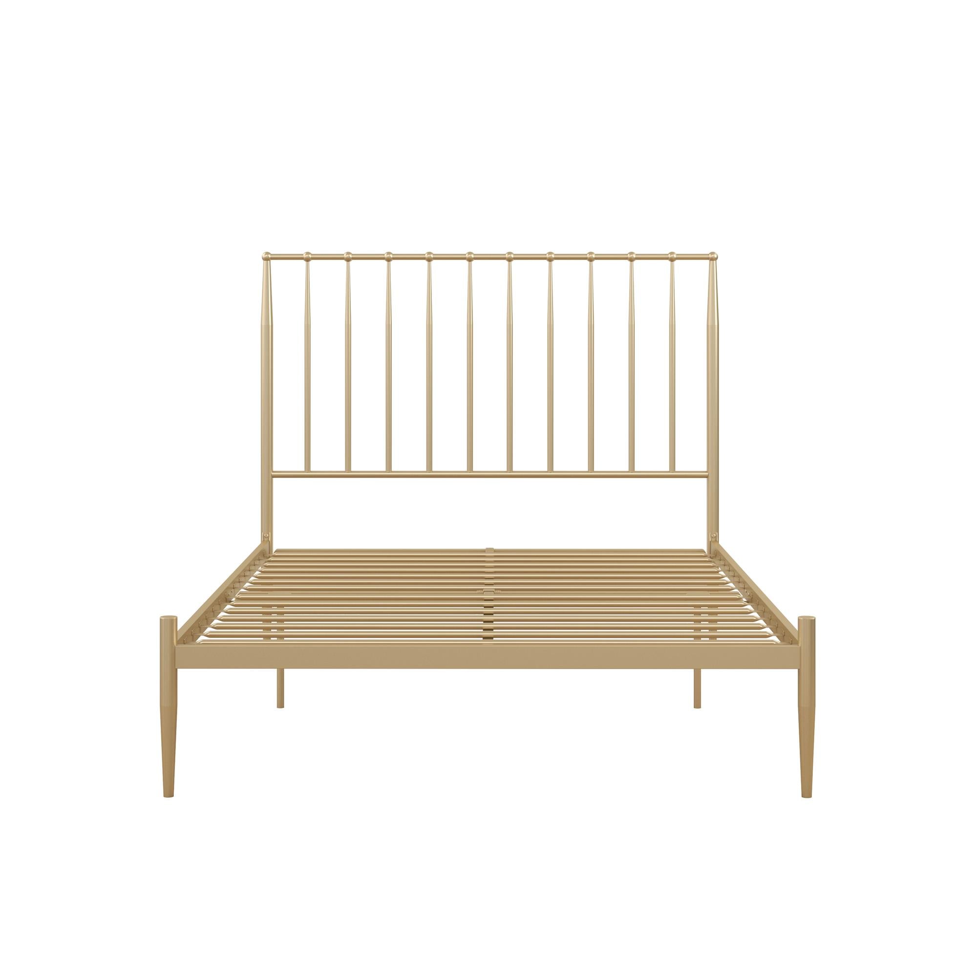 DHP Giulia Modern Metal Bed Frame - Gold - Queen