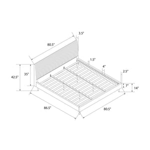 Mr. Kate Daphne Upholstered Bed - Light Gray - King