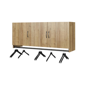 Systembuild Evolution Lory 3 Door Wall Cabinet with Hanging Rod - Natural