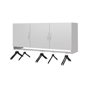 Systembuild Evolution Lory 3 Door Wall Cabinet with Hanging Rod - Dove Gray
