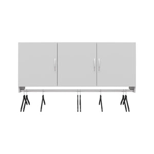 Systembuild Evolution Lory 3 Door Wall Cabinet with Hanging Rod - Dove Gray