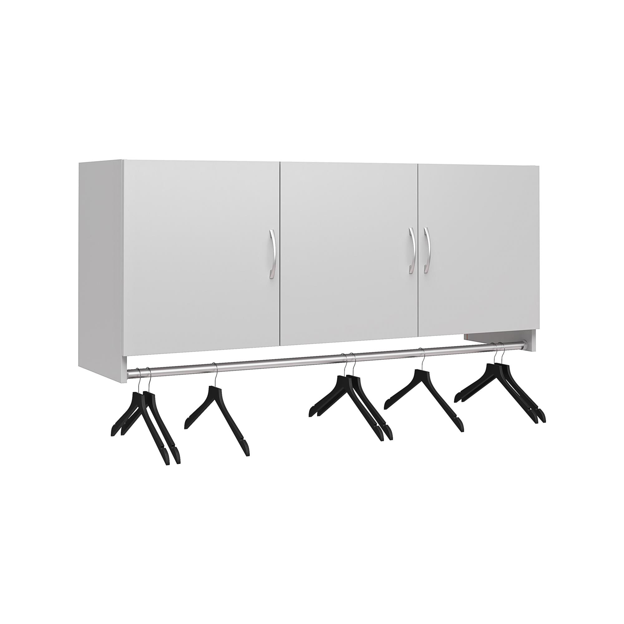 Systembuild Evolution Lory 3 Door Wall Cabinet with Hanging Rod - Dove Gray