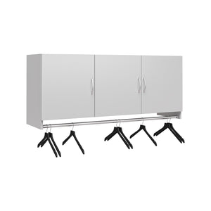 Systembuild Evolution Lory 3 Door Wall Cabinet with Hanging Rod - Dove Gray