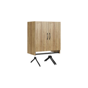 Systembuild Evolution Lory 2 Door Wall Cabinet with Hanging Rod - Natural