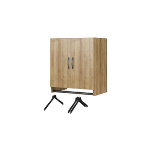 Systembuild Evolution Lory 2 Door Wall Cabinet with Hanging Rod - Natural