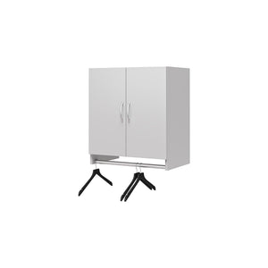 Systembuild Evolution Lory 2 Door Wall Cabinet with Hanging Rod - Dove Gray