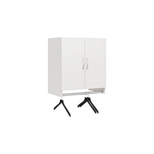 Systembuild Evolution Lory 2 Door Wall Cabinet with Hanging Rod - White