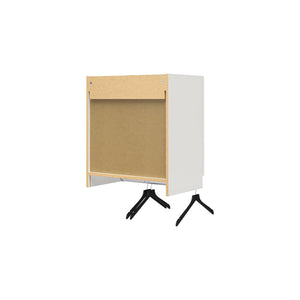 Systembuild Evolution Lory 2 Door Wall Cabinet with Hanging Rod - White