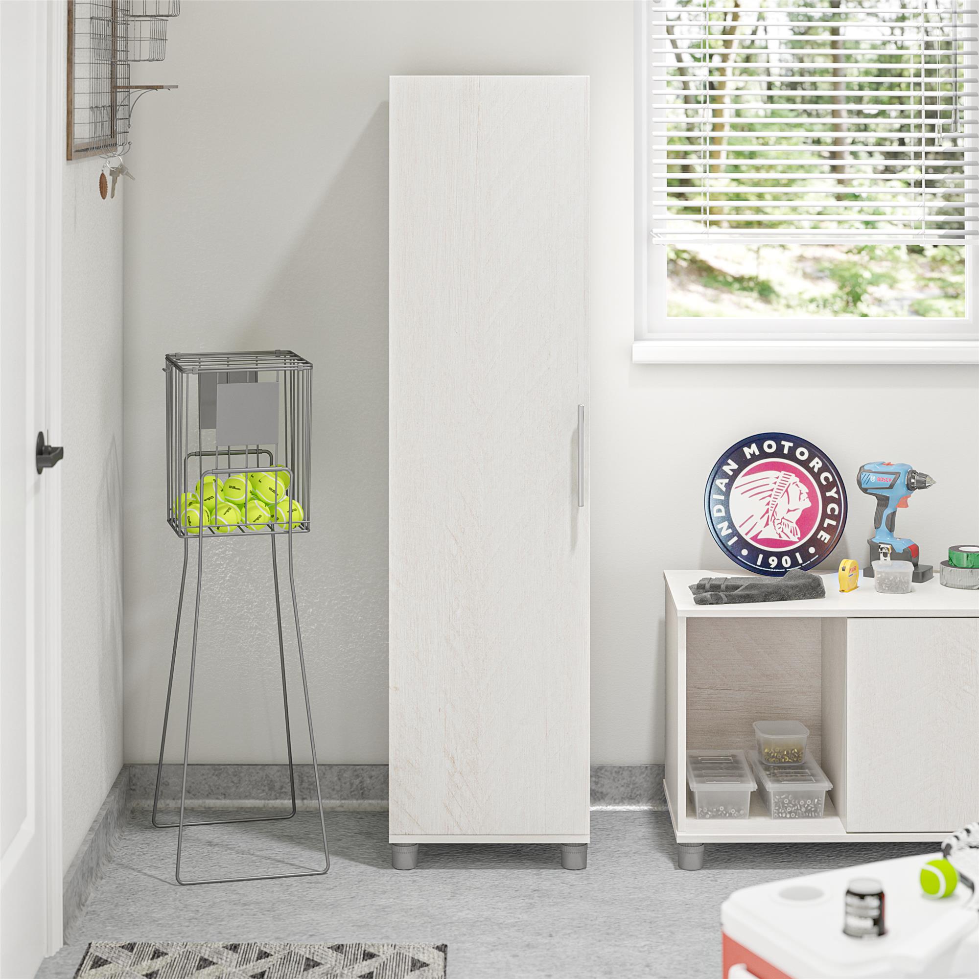 Systembuild Evolution Camberly 60" Tall Storage Cabinet - Ivory Oak