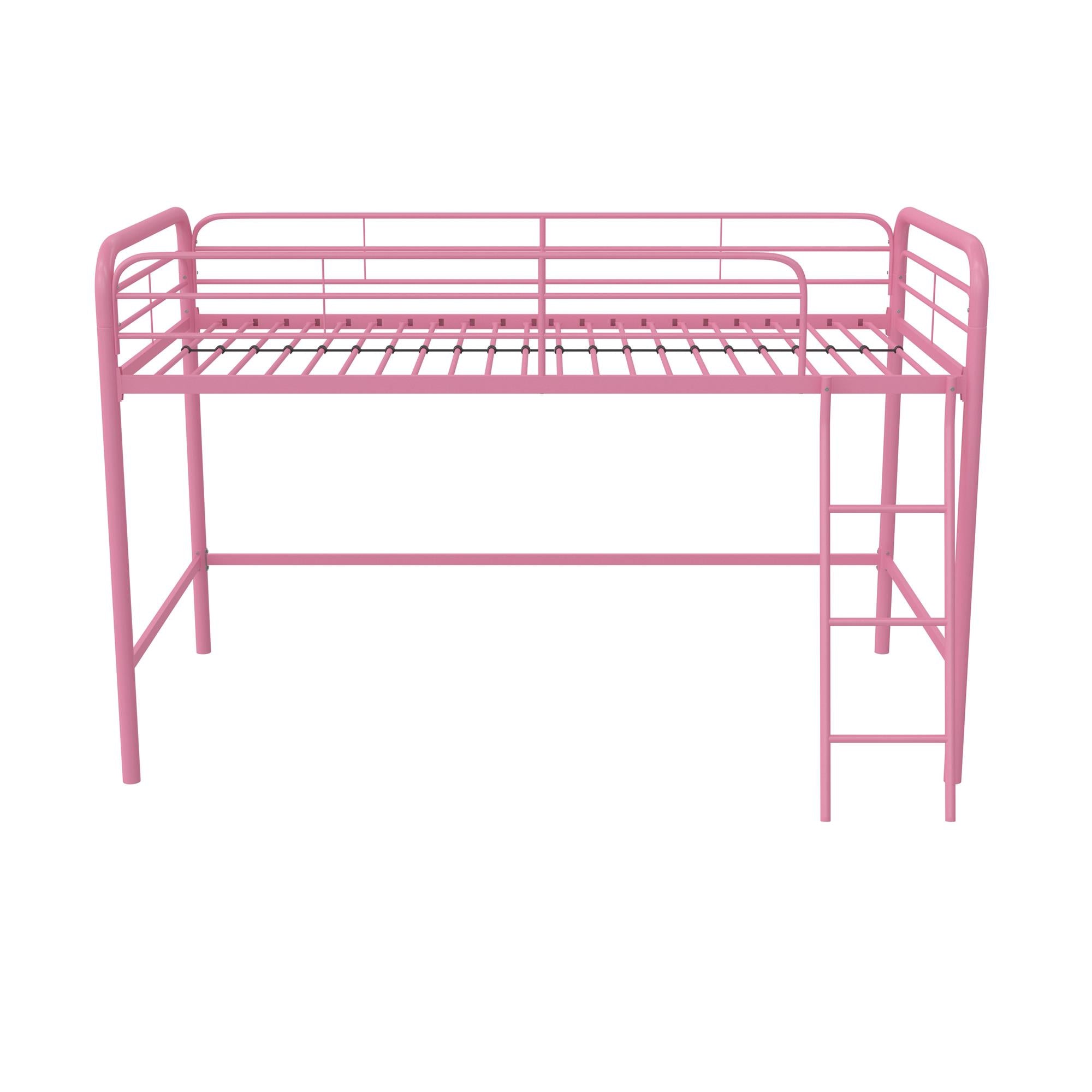 DHP Jett Kids' Low Loft Bed - Pink - Twin