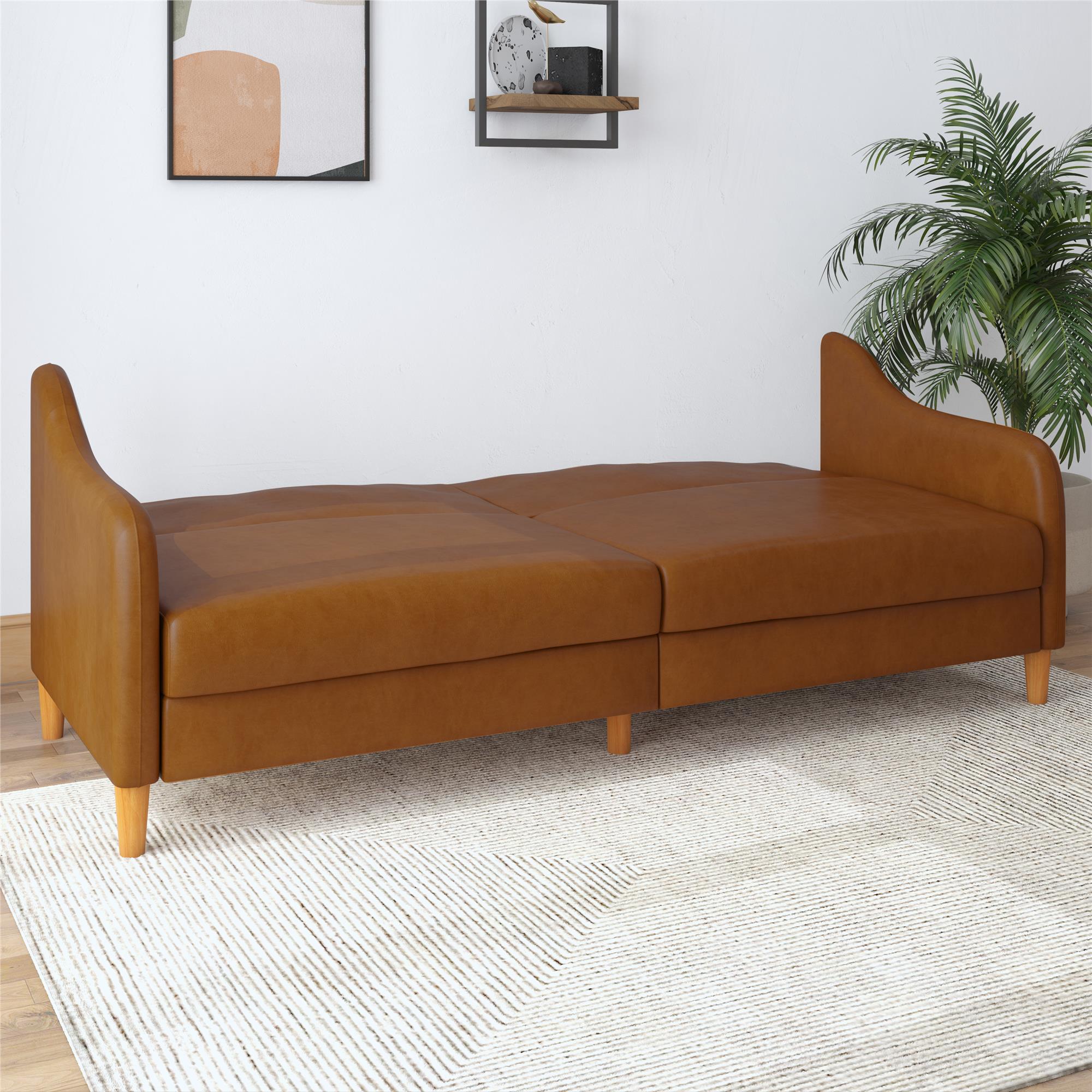 DHP Jasper Futon Sofa Bed - Camel