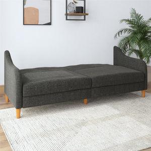 DHP Jasper Futon Sofa Bed - Dark Gray