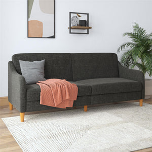 DHP Jasper Futon Sofa Bed - Dark Gray