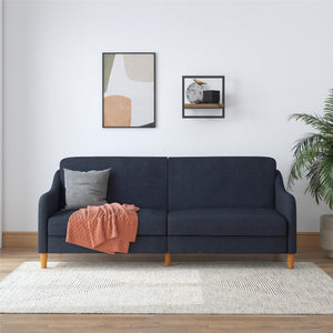 DHP Jasper Futon Sofa Bed - Navy
