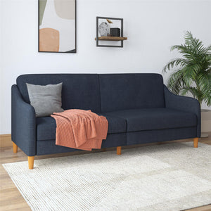 DHP Jasper Futon Sofa Bed - Navy