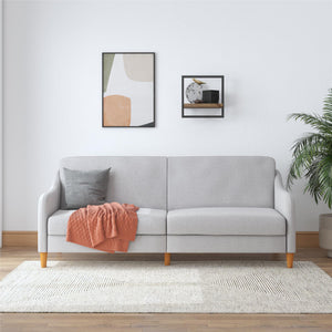 DHP Jasper Futon Sofa Bed - Light Gray