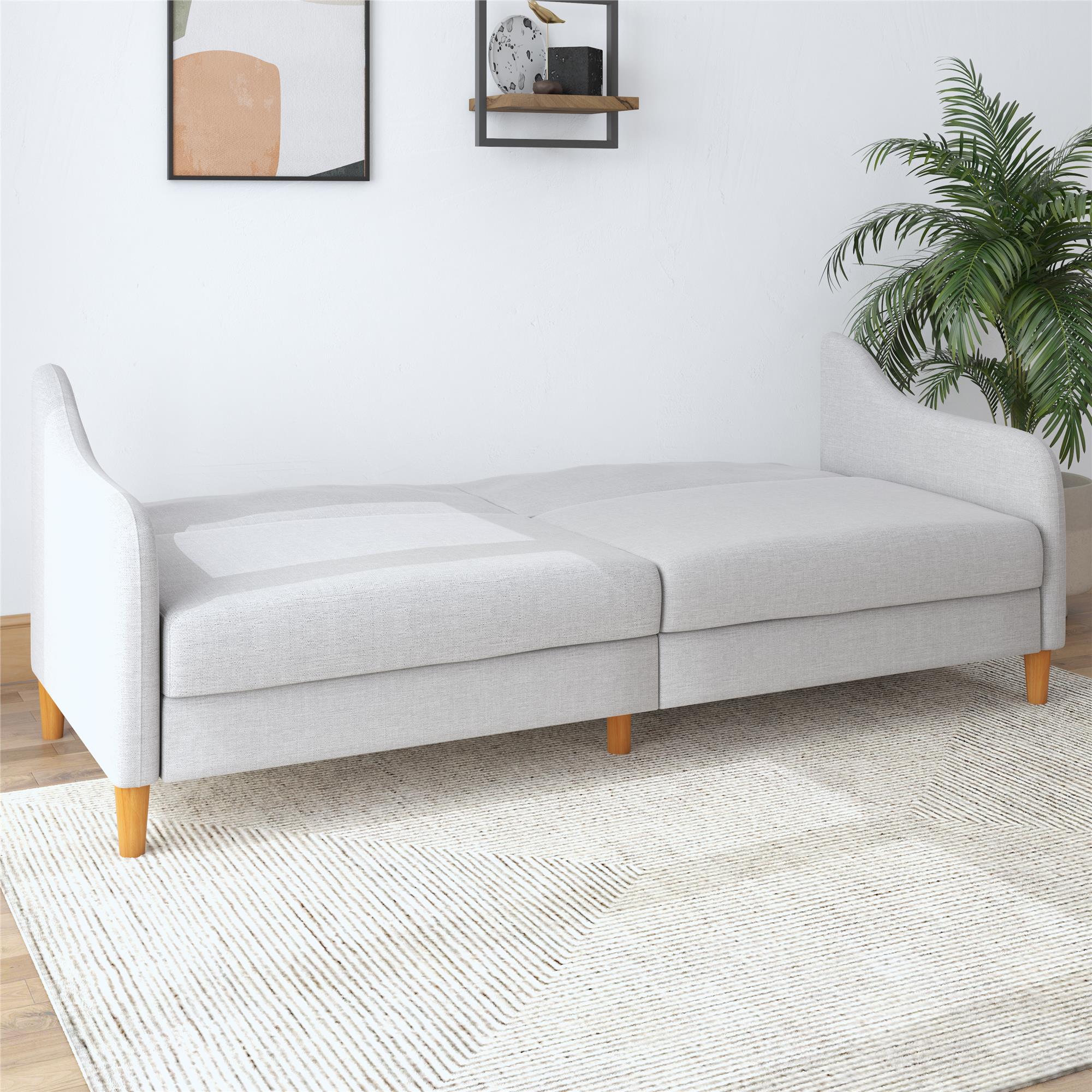 DHP Jasper Futon Sofa Bed - Light Gray