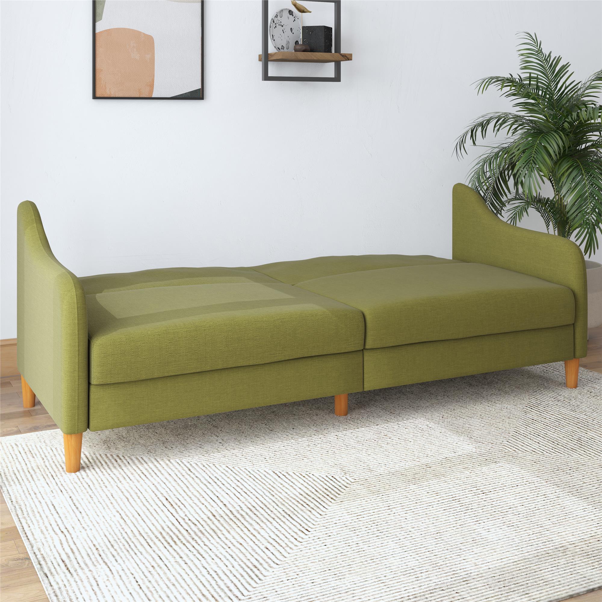 DHP Jasper Futon Sofa Bed - Green