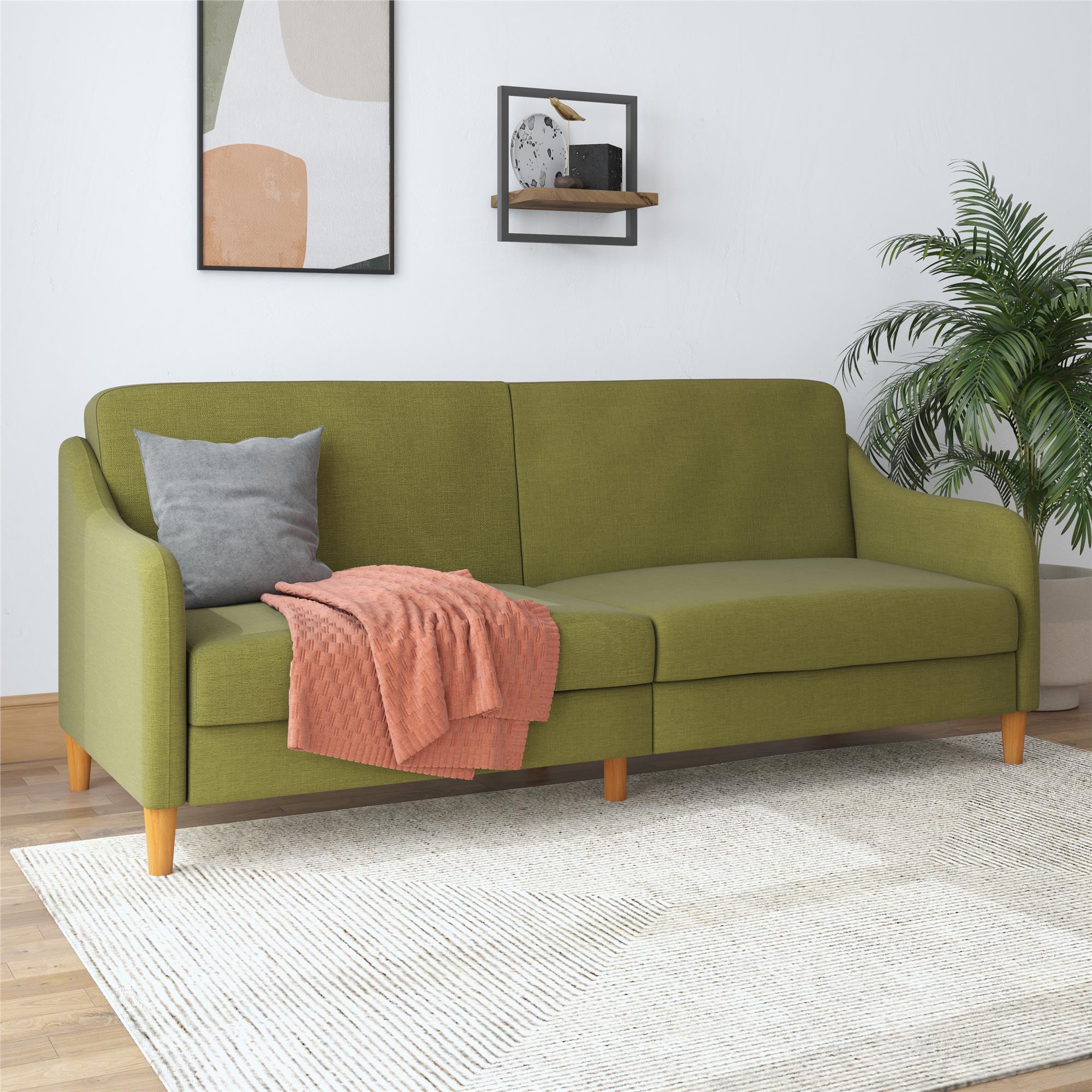 DHP Jasper Futon Sofa Bed - Green