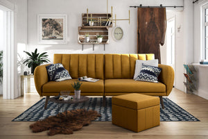 Novogratz Brittany Futon Sofa Bed - Mustard